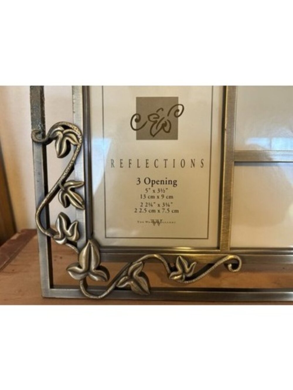 Brass Collage Frame 9 1/2” X 7 1/2” Horizontal Or Vertical vines 2.5X3 and 3.5X5 - Picture 2 of 6